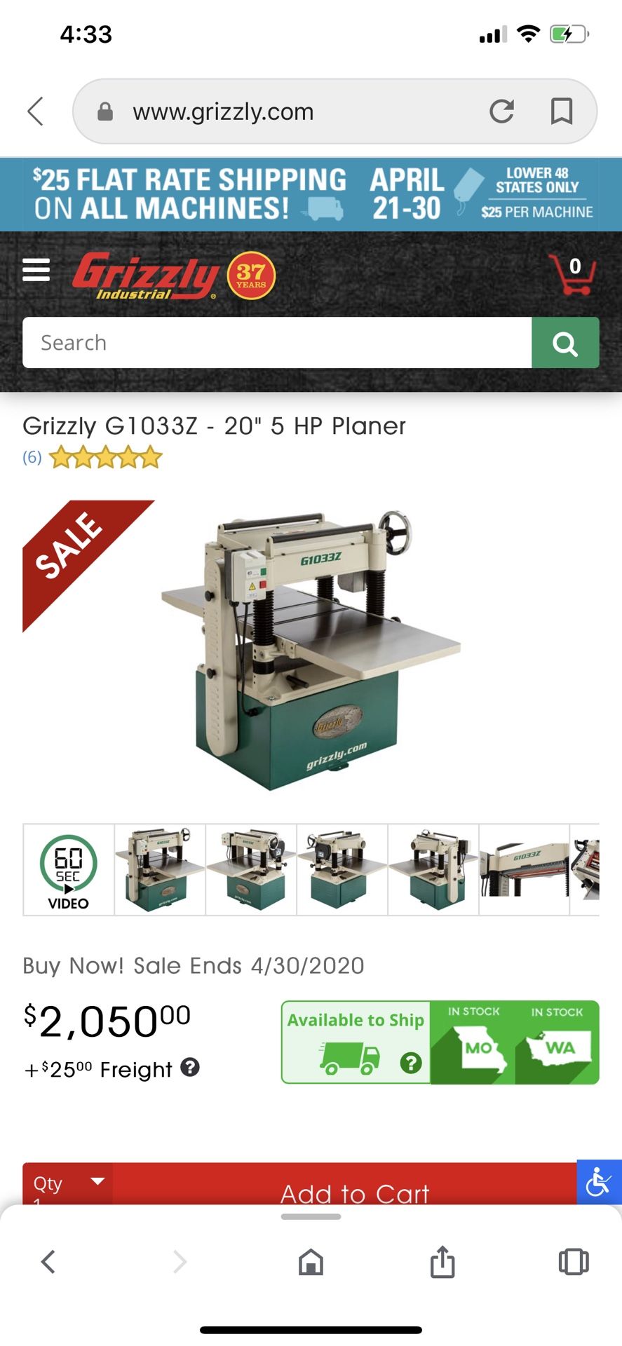 Grizzly 15” planer Machine model g1021 for Sale in Mesa, AZ OfferUp