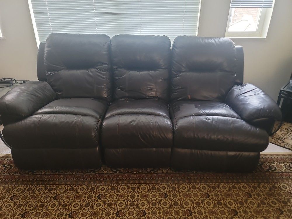 Leather Recliner Sofa
