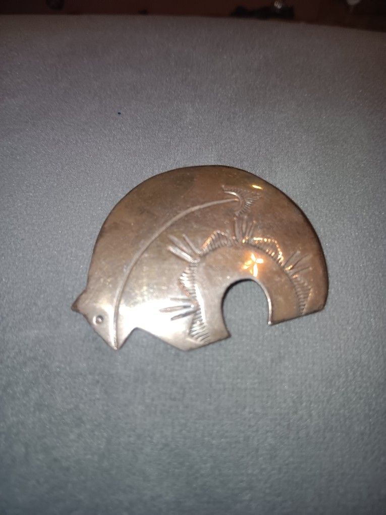 J B PLATERO Sterling Bear Pin