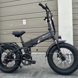 JASION Hunter Pro 1000 Watt Dual Suspension Electric Bike Phantom Black