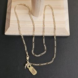 14k Gold Two Tone Necklace 20 Inch