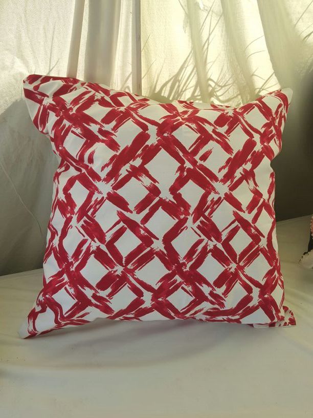 Brand new cherry red and white pillows!