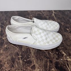 Vans Unisex Adult Classic Slip-On FU Sneakers white/Checkerboard Size 7
