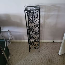 Wine Holder w/ Glass Vase