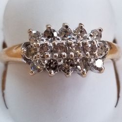 Two Tone Gold And Diamond Ring 