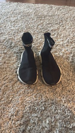 Balenciaga Black And White Sock Shoe
