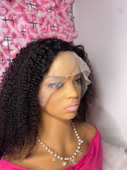 Brand New Kinky Curly Human Hair Lace Front Wig
