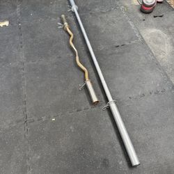 Olympic Barbell With Ez Curl Bar