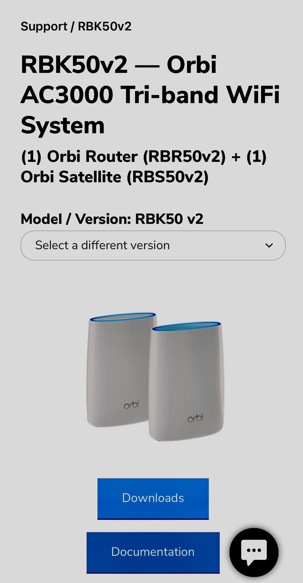 Netgear Orbi RBK50v2 Tri-Band Router/Satellite WiFi System. + 4 Ethernet Cables