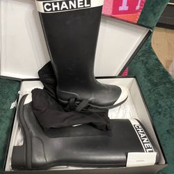 New Authentic Rare Chanel Rain Boots 41 
