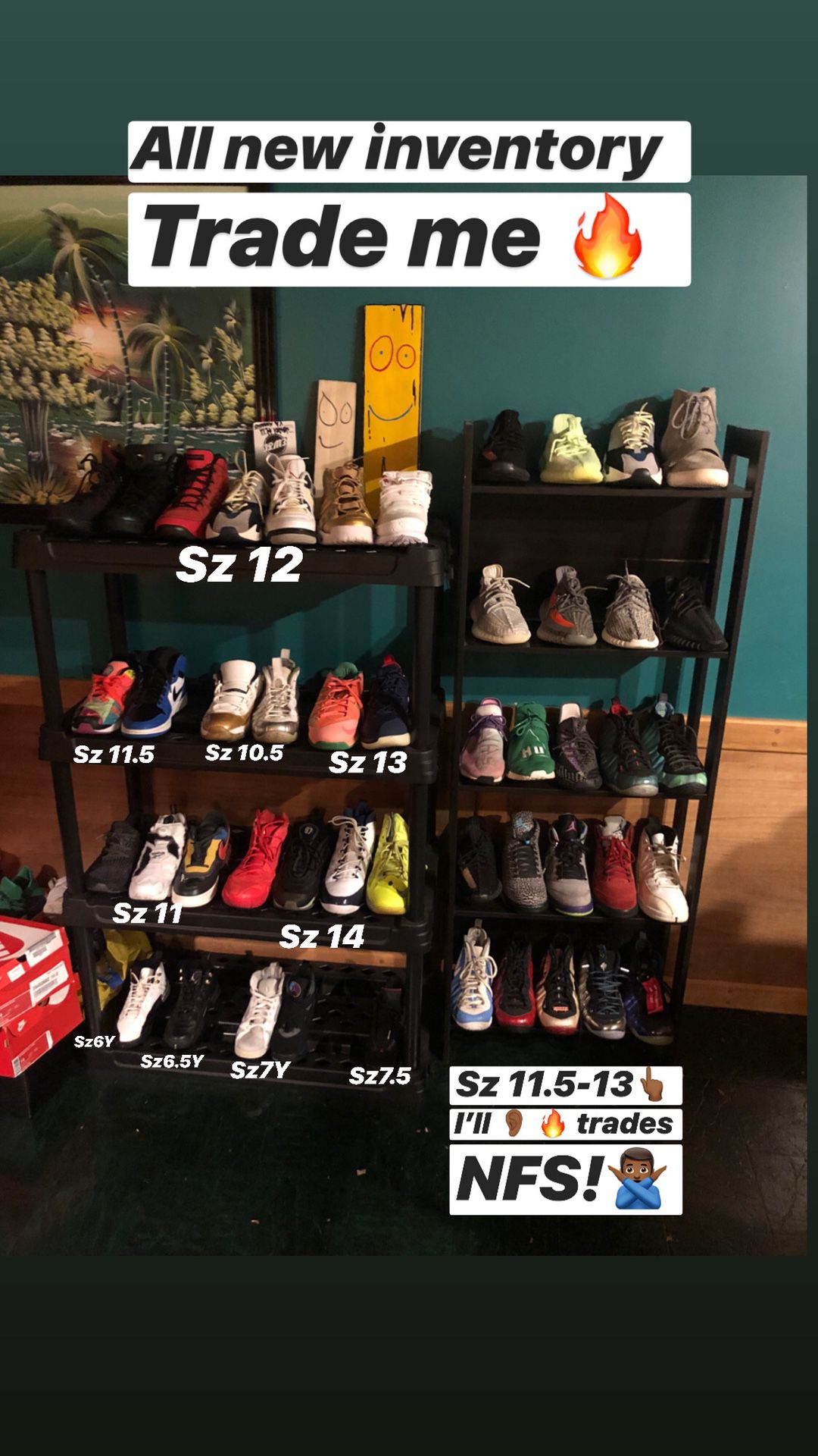 Sz 6Y-14 Kicks Yeezys Jordan’s Nike Adidas Off White Bape Supreme Kaws Foamposite AirMax Hype Shoes