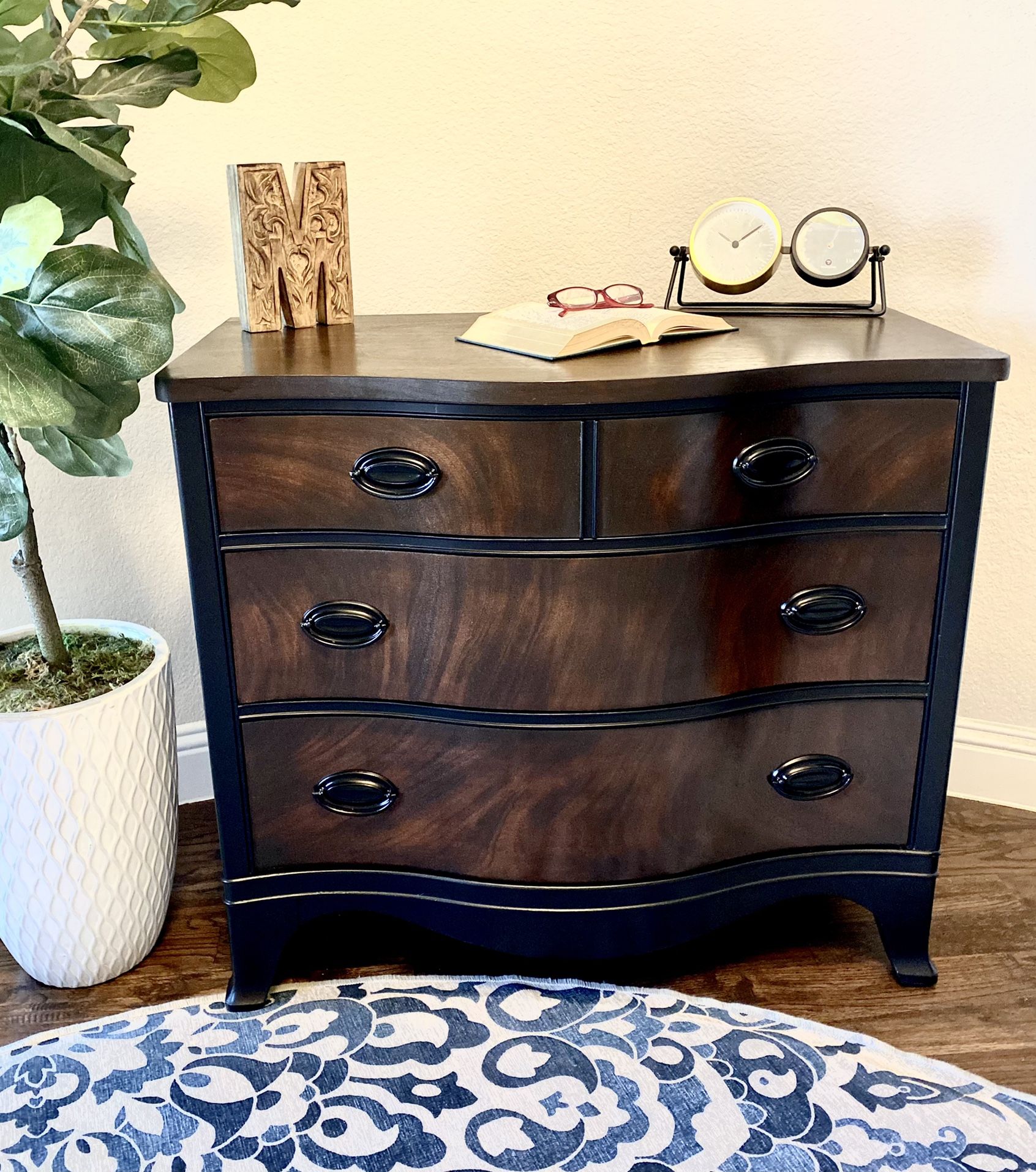 Gorgeous Solid Mahogany Dixe Chest/ Oversized Nightstand