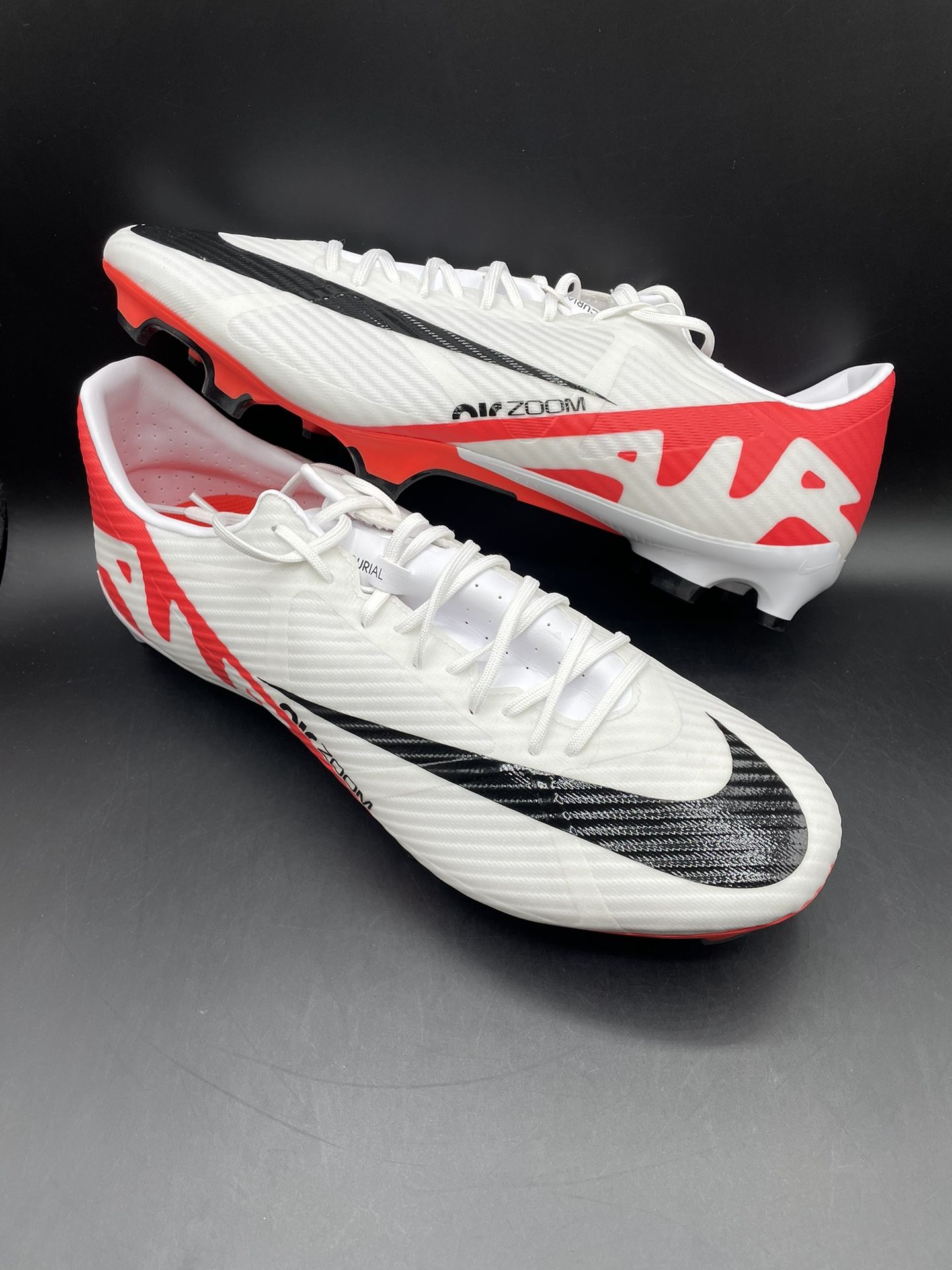 New Nike Mercurial Vapor 15 Academy FG MG White Red Mens Size 13 Soccer