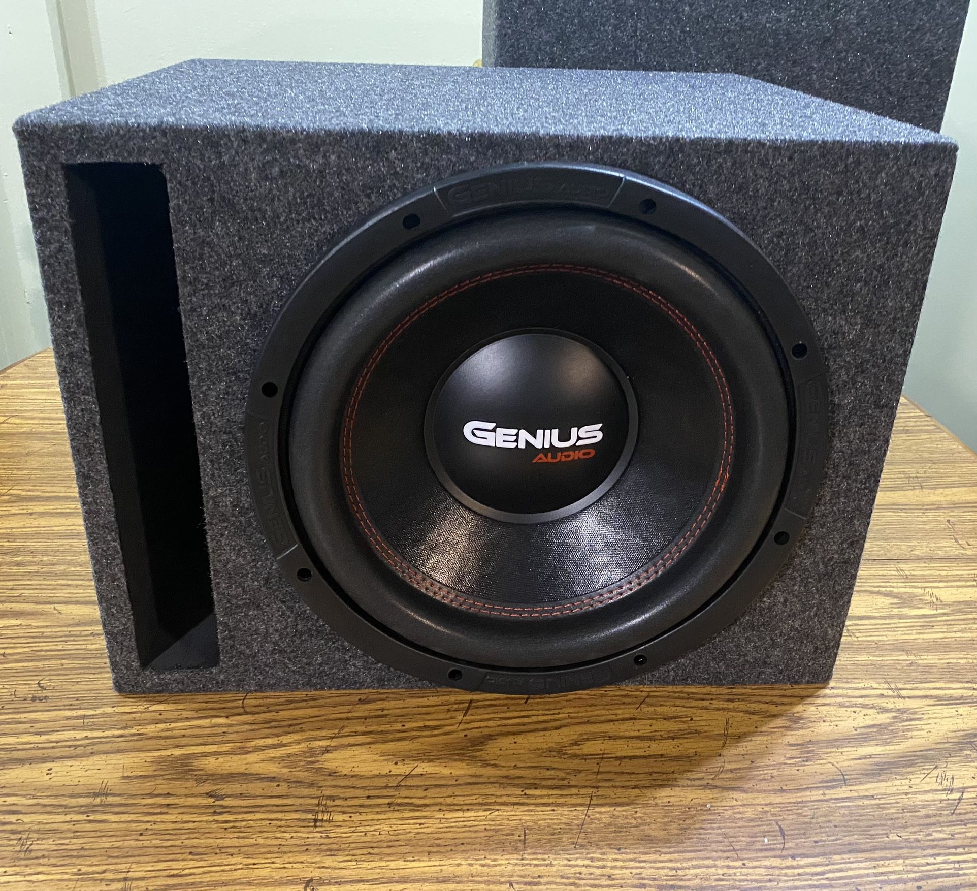 New 12” Genius Audio 800w Max Power Subwoofer + Ported Box 