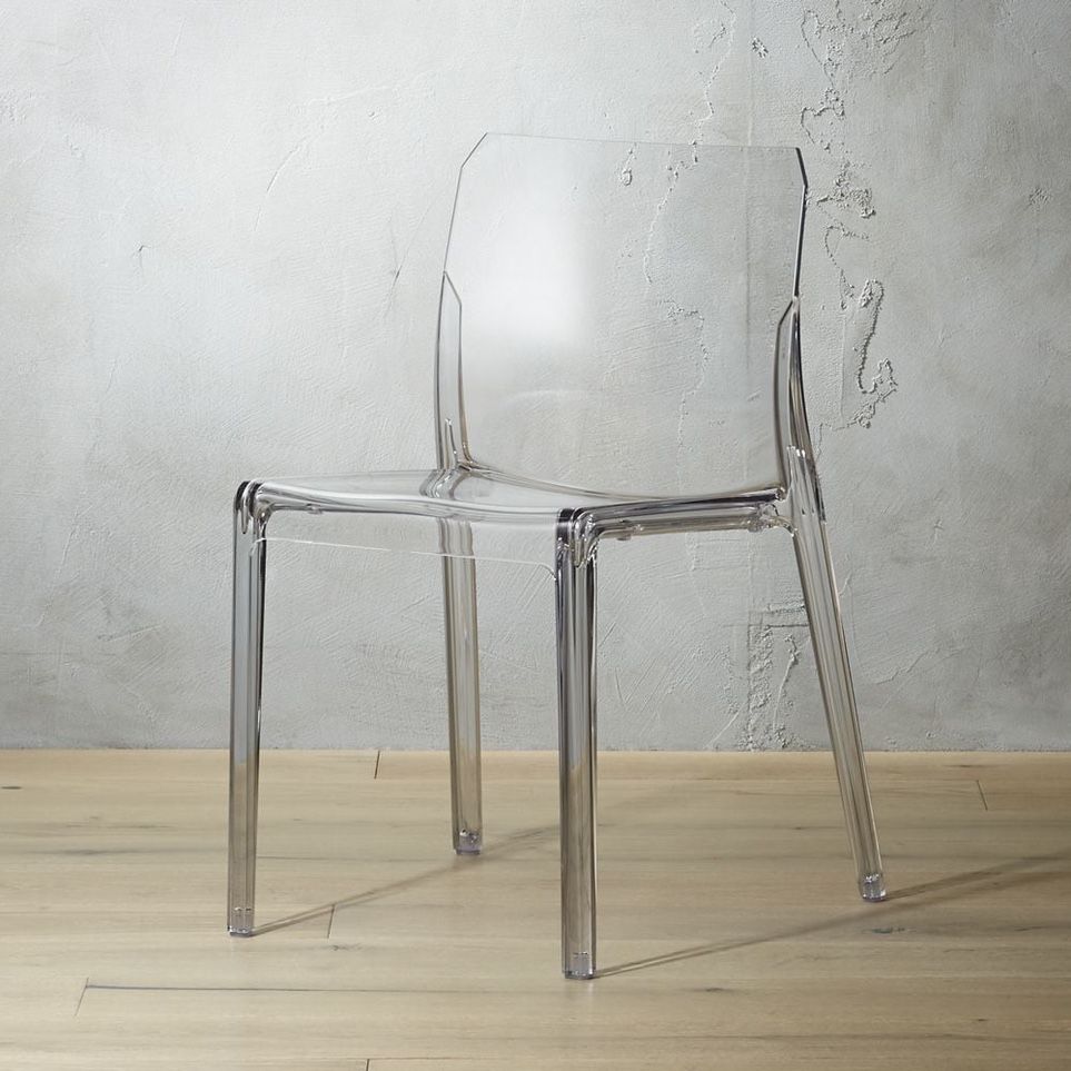 Modern Clear Acrylic Dining Chair – Transparent Polycarbonate Side Chair, Lightweight Stackable Design
