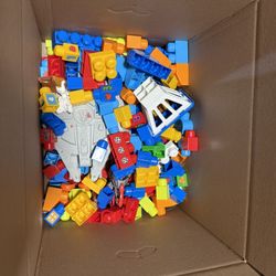 Assorted building blocks and toys