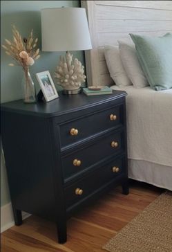 Black and gold nightstand