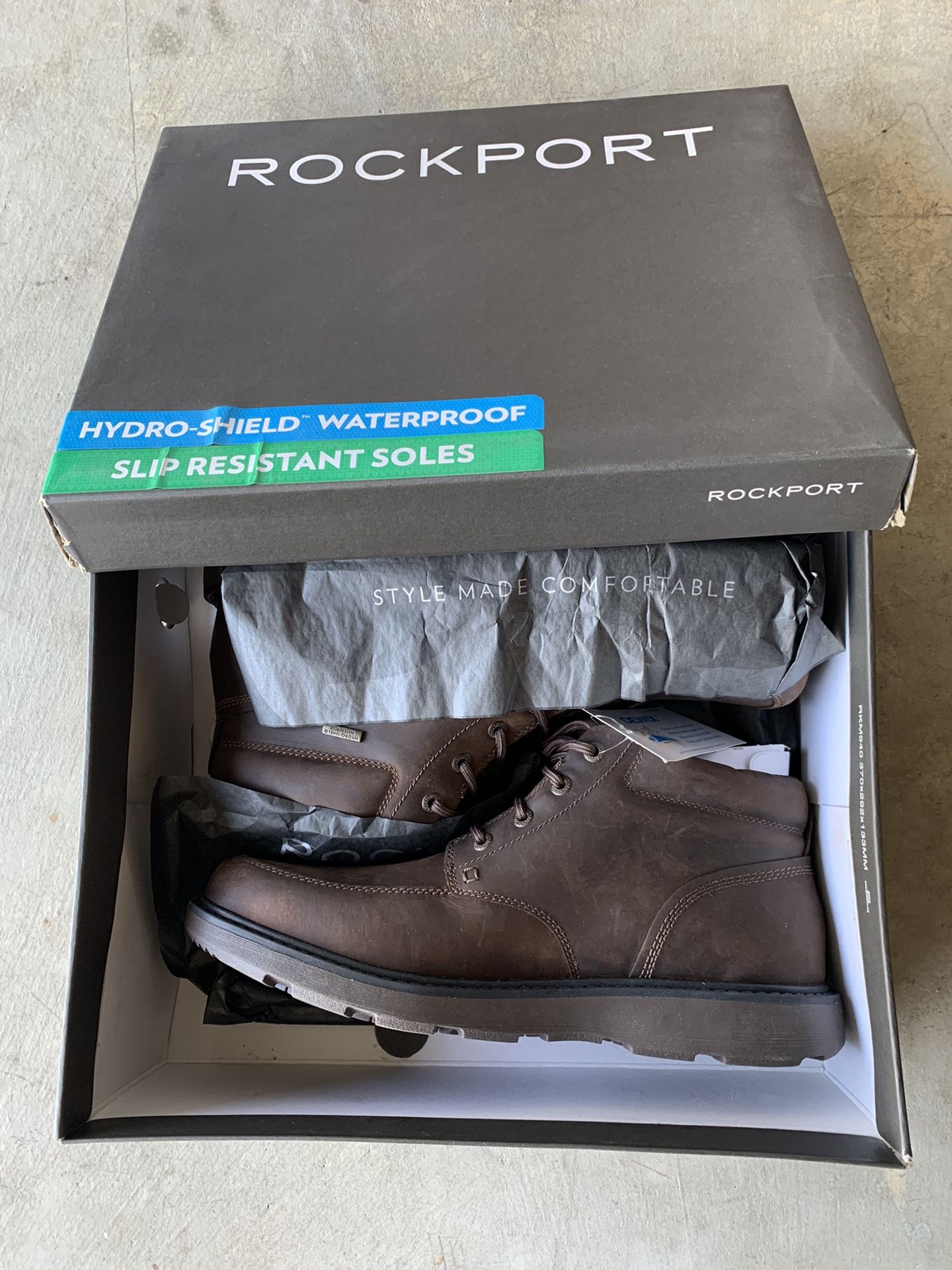 Rockport Mens Ankle Boots 13 $150 Waterproof New