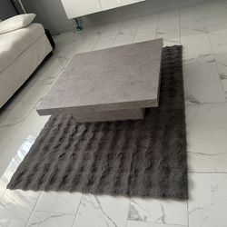 GREY MODERN WOODEN CENTER TABLE (LIKE NEW) -$100 