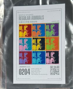 Beeple Studios Regular Animals Print Signed w Certificate of Authenticity ↝ RARE