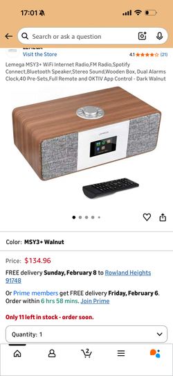 LEMEGA MSY5 All-in-One Music System Internet Radio CD Player Bluetooth Speaker