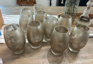 Free vases - glass gold painted