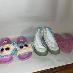 Converse, Ty Sandles And Flip Flops~ Set Of 3 Shoe ~ Size 11