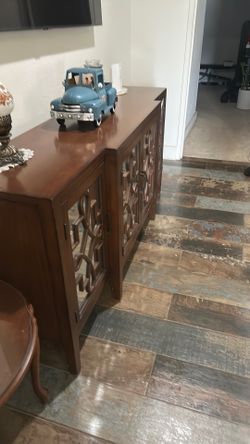 Wooden Cabinet glass mirror doors lspace or storage