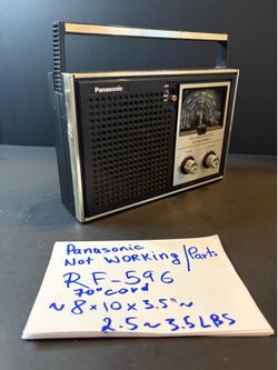 Vintage Panasonic RF-596 AM FM Radio Heavy Corrosion Parts Repair Not Working