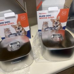 No Spill Water Bowl for Dogs, 135oz/4L All Stainless Steel Dog Water Bowl with Non-Slip Base, Spill Proof for Medium Large Messy Drinkers, Anti Splash