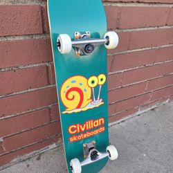 $40 (Cash Only) Size 7.3 Civilian Complete Skateboard. Price is FIRM.