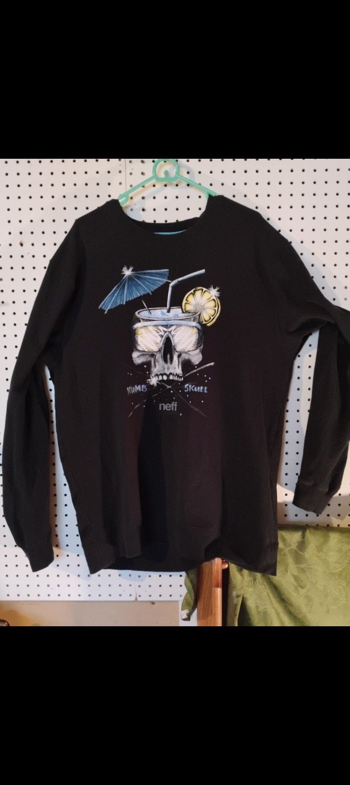 Neff Numb Skull Crew Sweater Black Size XL