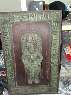 Mayan Aztec Relief Wall Plaque