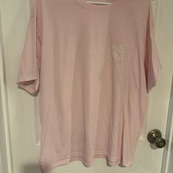 Soft Pink Women's Short Sleeve Tee with Turtle with The Ocean is Calling graphic