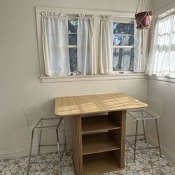 Dining Table Or Craft Table Or Kitchen Island With Storage 