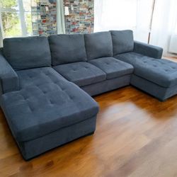 🩶✨Beautiful 3pc RoomsToGo Kirkwell Sectional in Dark Grey