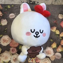 Valentines Day Line Friends White Bunny Gift 