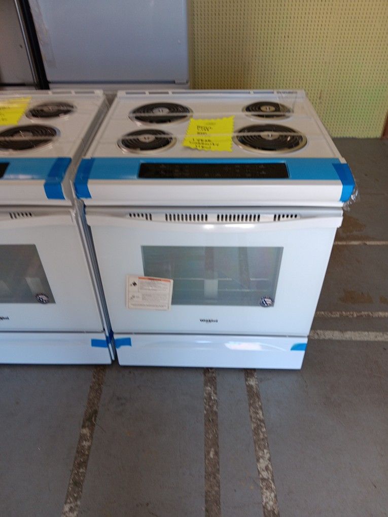 Whirlpool Brand New Electric Stove  1 Year Warranty 