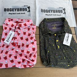 BOGEY BROS Golf Shirts (NEW) Size Large $30 Each/2 For $50