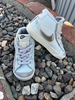 Toddler Nike BLAZER MID '77 TD 'PLATINUM GRAPE METALLIC SILVER' size 8c
