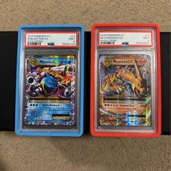 Pokemon XY M Blastoise & Charizard Evolutions PSA 9