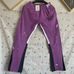 Gallery Dept Logo Print Purple Sweatpants

