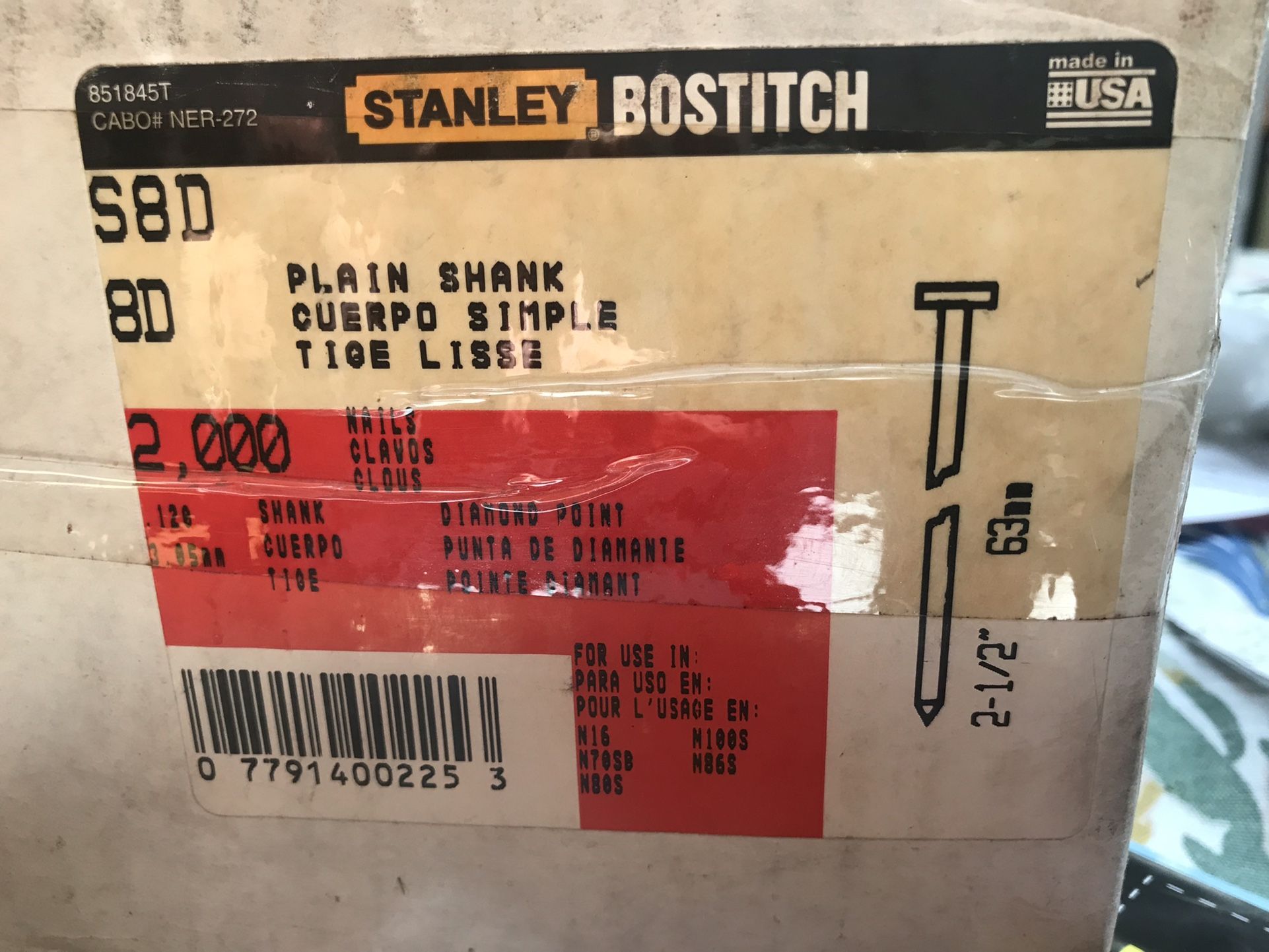 2000 Nail Gun Nails New In The Box