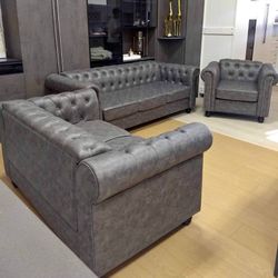 Leather Sofa+ Loveseat +Chair