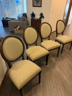 Set of 4 Restoration Hardware French-Style Dining Chairs
