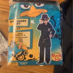 Phineas & Ferb Accessory Set Jacket 🧥 & Badge Only Small Child 4-6