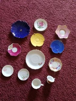 Miniature vintage saucers