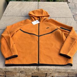 New. Ike Tech Fleece Hoodie Jacket Monarch Orange Men’s XL XXL