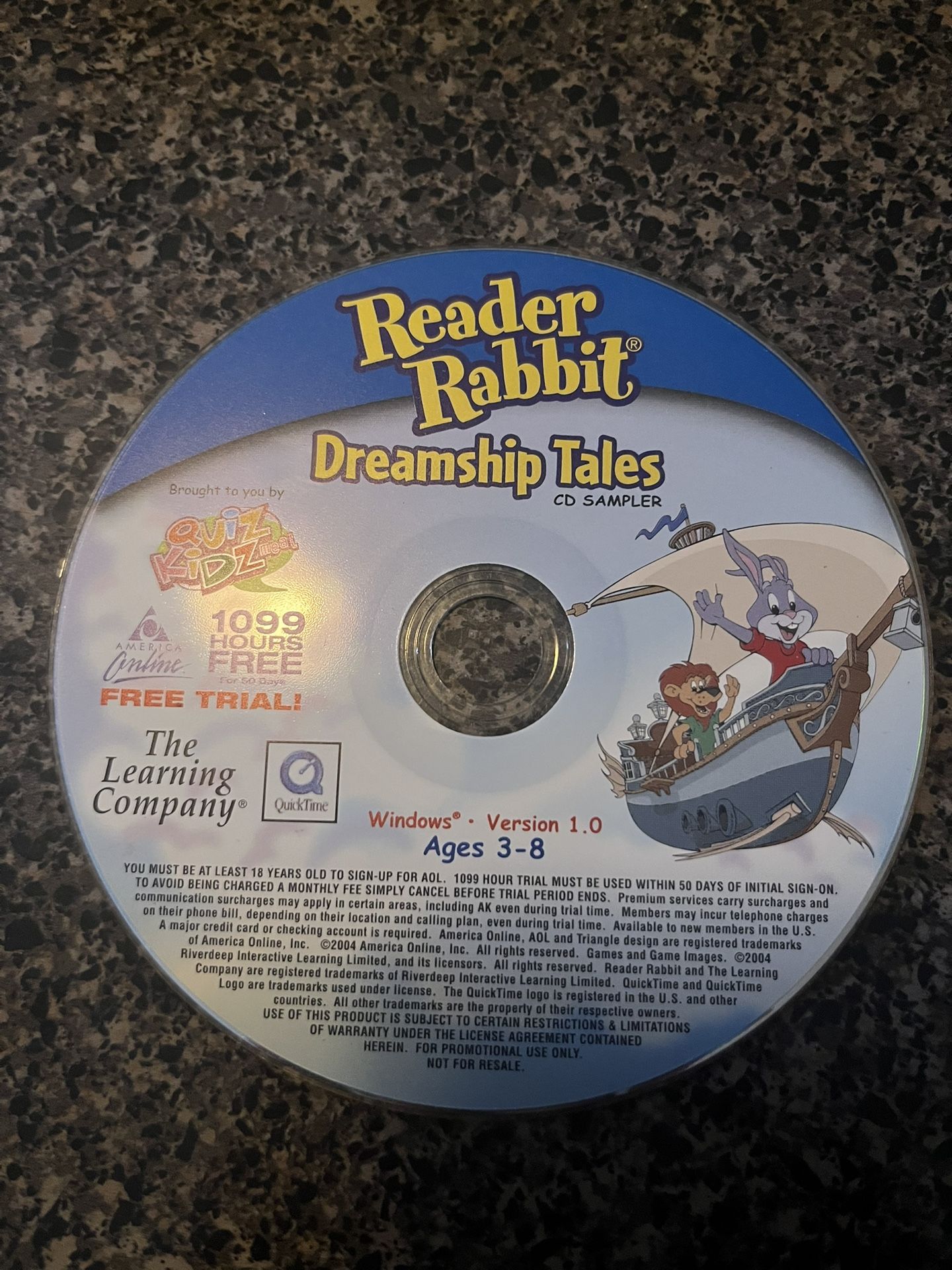 Reader Rabbit Dreamship Tales CD Sampler, Ages 3-8, Windows 1.0
