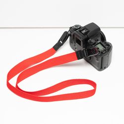 Handcrafted 40" RED Camera Neck Strap w/ Peak Design Anchors